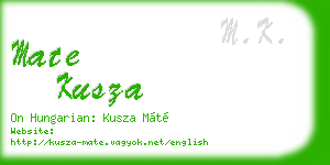 mate kusza business card